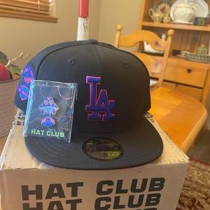 Hat club Limited edition size 8 new era cyber punks LA Dodgers fitted hat